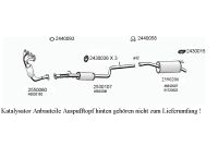 Tubo di scarico centrale con tubo flessibile + vaso