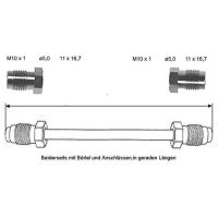 Tubo del freno 180 mm 10 x 1