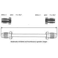 Tubo del freno 1760 mm 10 x 1