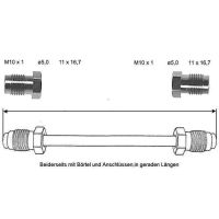 Tubo del freno 2850 mm 10 x 1