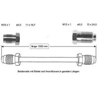 Tubo del freno 1350 mm posteriore destro RBZ
