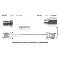 Tubo del freno 2620 mm posteriore destro centrale