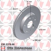 Disco freno anteriore Zimmermann rivestito internamente ventilato e ventilato
