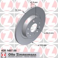Disco freno posteriore Zimmermann completamente rivestito in Zimmermann 278 mm Ø