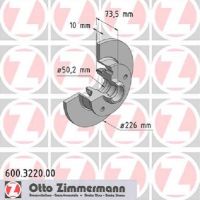 Disco freno posteriore pieno con anello in ABS