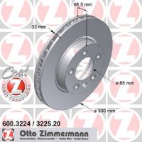 Disco freno anteriore ventilato internamente a destra