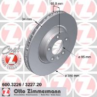 Disco freno anteriore ventilato internamente a sinistra