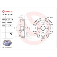 Tamburo freno posteriore Brembo