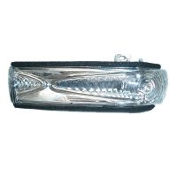 Tappo dell'indicatore di direzione a sinistra bianco nello specchio