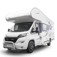 Barra di protezione frontale STEELER con griglia comprensiva di kit di montaggio in acciaio inox lucidato