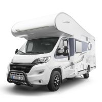 Barra di protezione anteriore STEELER con griglia comprensiva di kit di montaggio, verniciata a polvere nera