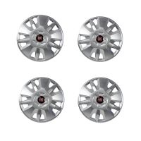 Set copriruota 15 pollici cerchio emblema cerchio rosso