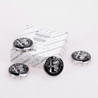 Coprimozzo ruota Logo Alfa Romeo Alfa Romeo bianco-nero set da 4
