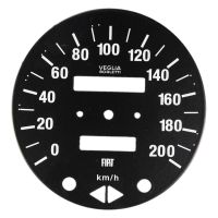 Tachimetro a disco nero 200km / h