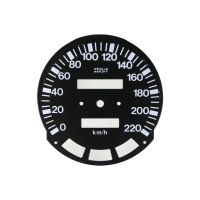Tachimetro a disco nero 220km / h