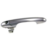 Maniglia porta cromata destra senza cilindro con foro per cilindro