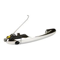 Maniglia per porta cromata sinistra senza cilindro