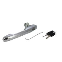 Maniglia della porta cromata sinistra con cilindro