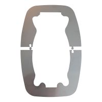 Piastra di protezione antiforatura per maniglia della porta Eurochassis