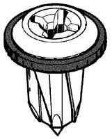 Dado in plastica bullone clip