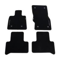 Sottopiedi Set 4 pezzi in velluto con logo Stelvio ricamato in argento