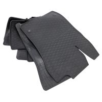 Set tappetino in gomma nero