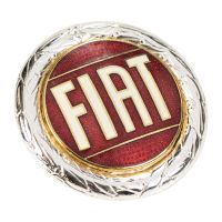 emblema FIAT rotondo tappato argento