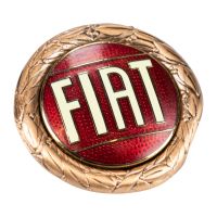 Emblema FIAT tondo tappato in bronzo